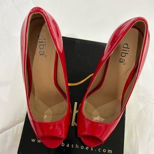⬇️PRICE⬇️ 
DIBA - Red Open Toe Heels - size 7M